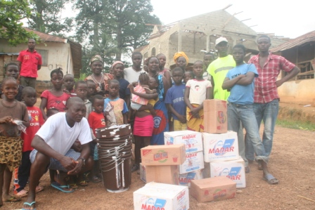 Bolahun victims receive anti ebola materials