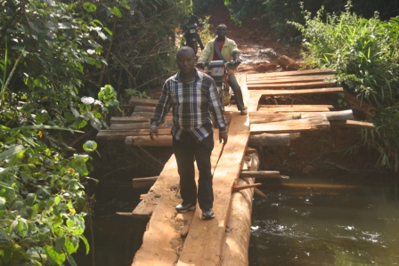 Crosing on a dangerous bridge following distribution