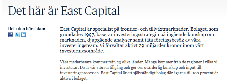 east capital