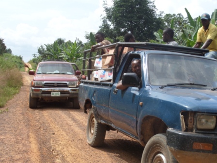 Convoy of two heads to Gibi District