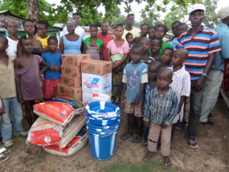 EBOLA victims in Benla Community receive donation after losing 4