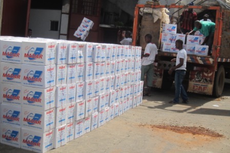 loading vehicle with ebola preventive materials