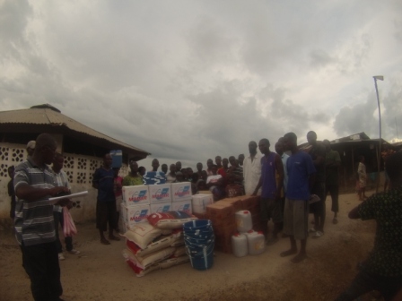 Affected families in Gotomo town receive donation