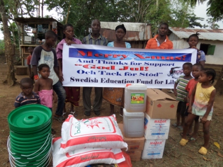 Ebola Victims from Bentol community the capital of Montserrado appreciate SEFL for support