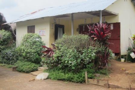 Home of Late Bob Dahn  a health worker that died with  signs and symptoms of ebola where 19 are currently been kept at home for observation in camp 3 community 