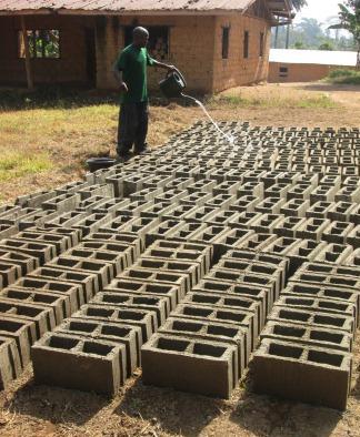 Block production at Lofa project site